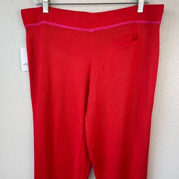 NWT Josie Natori Red and Pink Casual Pants Size L - Picture 5 of 6